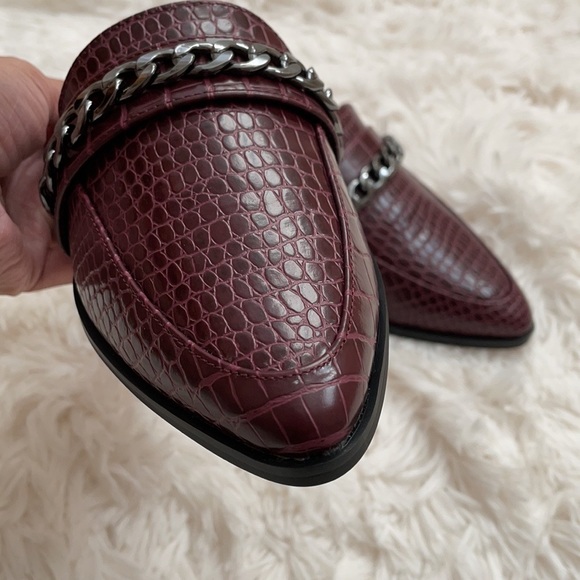 Saks Fifth Avenue Envoy Chain Croc-Print Mules - Picture 4 of 7